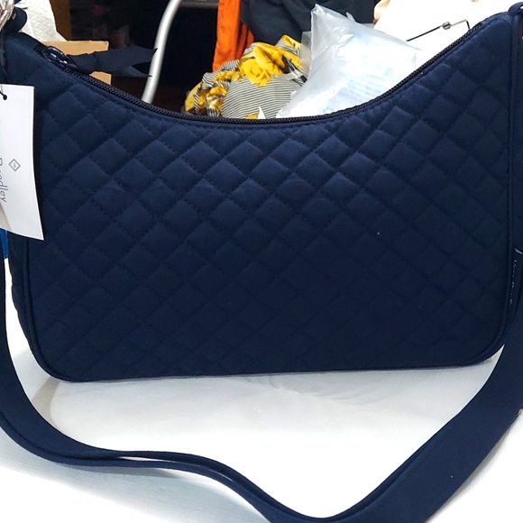 Vera Bradley Frannie Crescent Crossbody Bag in Microfiber navy blue - Picture 2 of 4